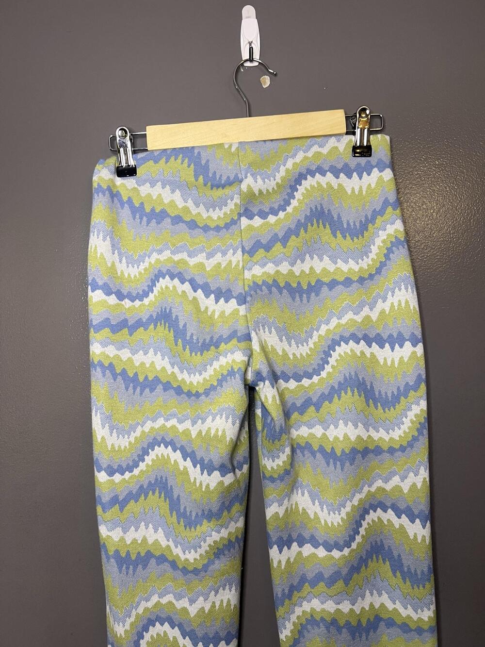 Urban Outfitters Pants Womens Small Multicolor Knit Flare Leg Geometric Stretch - Picture 5 of 9